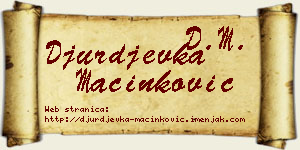 Đurđevka Mačinković vizit kartica